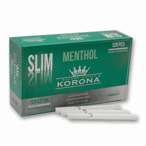 Picture of Korona Empty Cigarette Tubes Slim Menthol 120/1