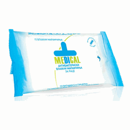 Picture of Wet Wipes Antibacterial 15/1 Medical Alkaloid 