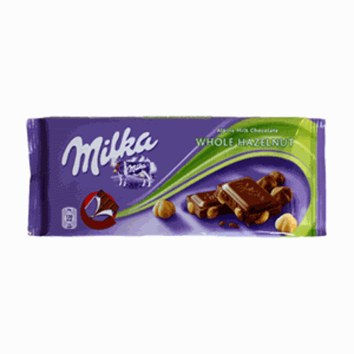 Picture of Milka Chocolate Whole Hazelnut 80g