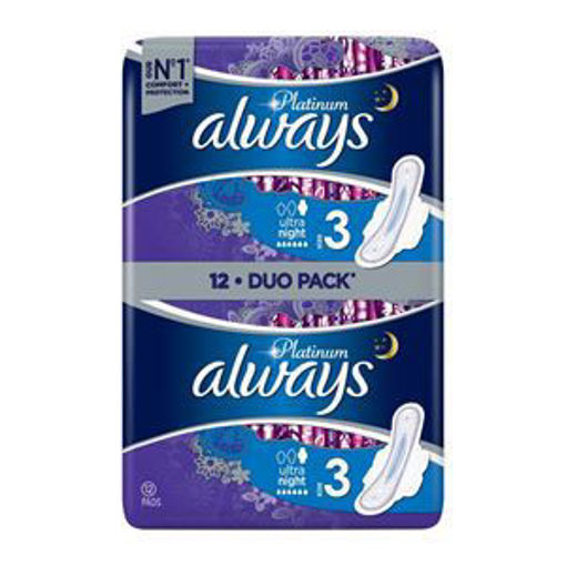 Picture of Always Pads Platinum Ultra 12/1 Night