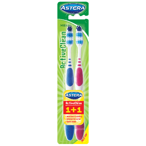 Picture of Astera Toothbrush 1+1 Medium 